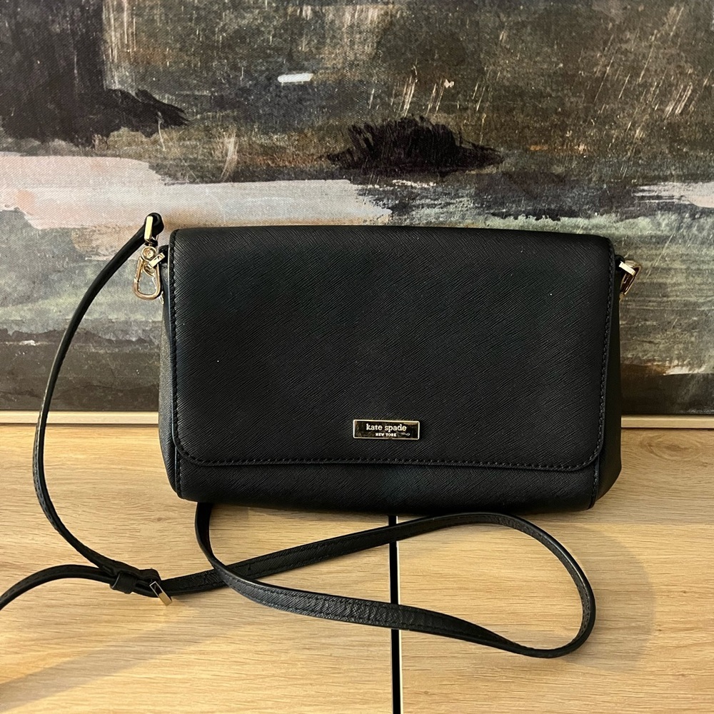 Kate Spade Black Leather Crossbody Bag